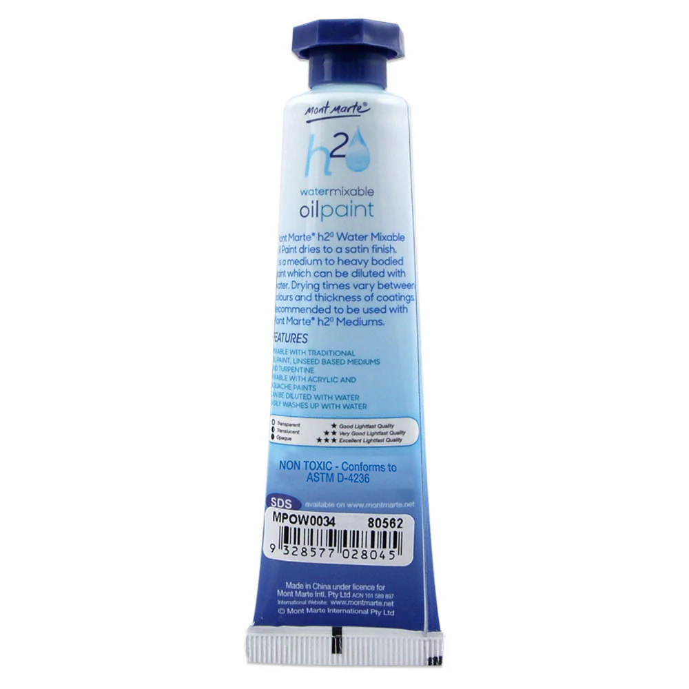 Water Mixable Oil Paint 37ml (1.25oz) - Raw Sienna - Image 2