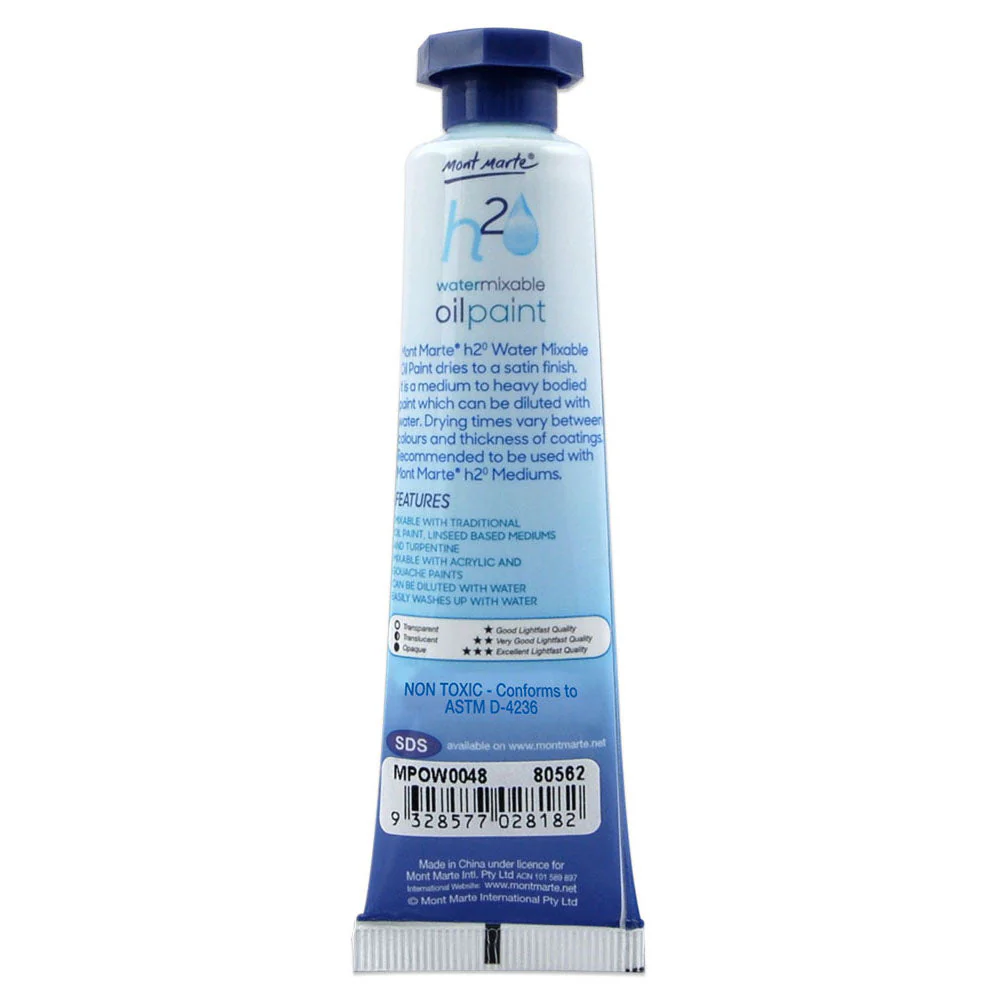Water Mixable Oil Paint 37ml (1.25oz) - Trans Brown - Image 2