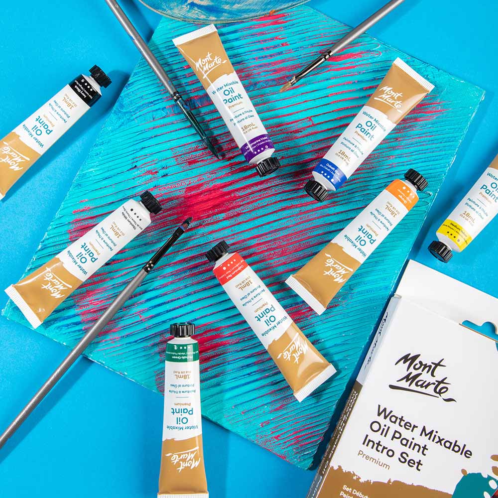 Water Mixable Oil Paint Intro Set Premium 8pc x 18ml  (0.6 US fl.oz) - Image 10