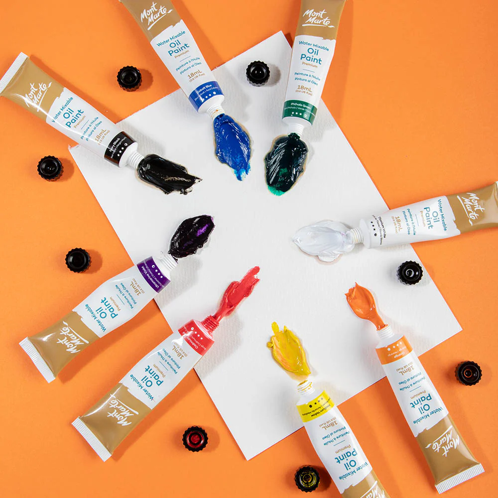 Water Mixable Oil Paint Intro Set Premium 8pc x 18ml  (0.6 US fl.oz) - Image 5