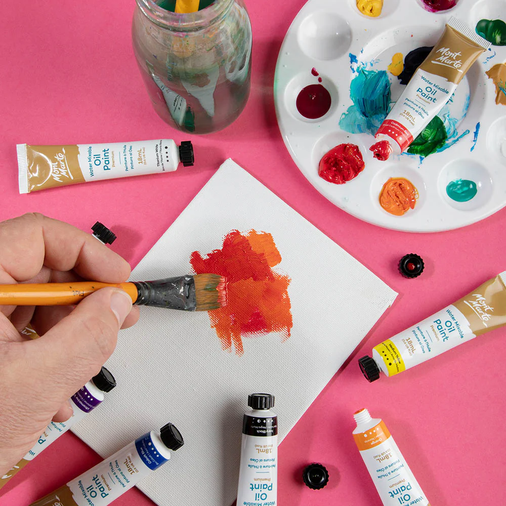 Water Mixable Oil Paint Intro Set Premium 8pc x 18ml  (0.6 US fl.oz) - Image 6