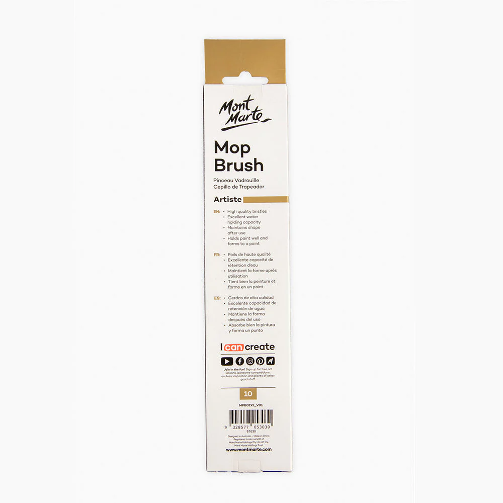 Watercolour Mop Brush Artiste 10 - Image 4