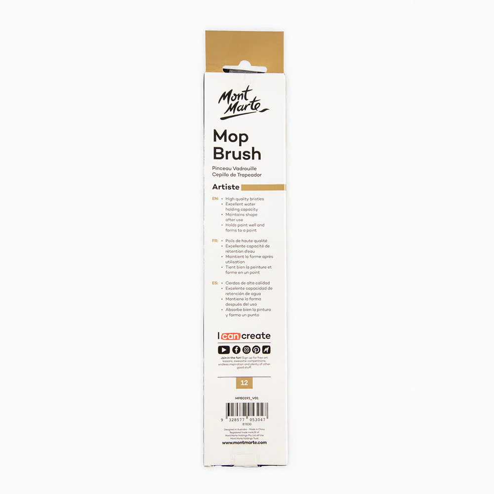Watercolour Mop Brush Artiste 12 - Image 4