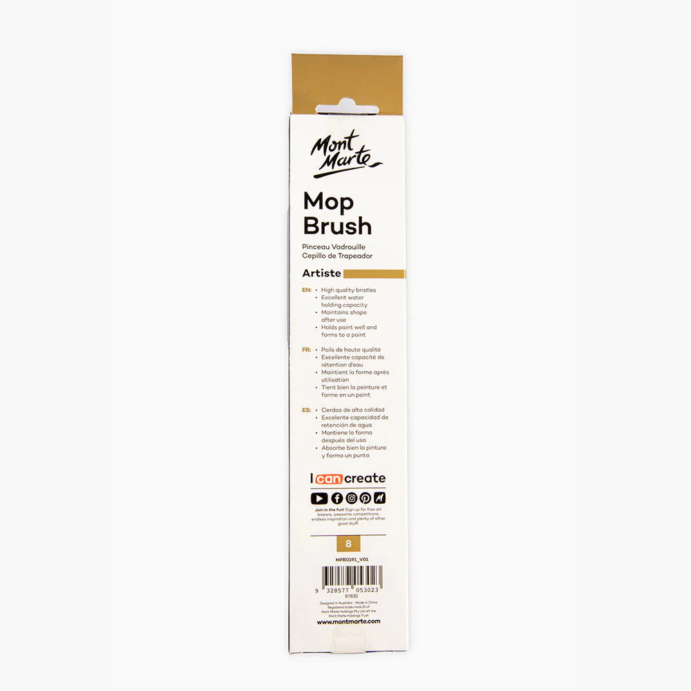 Watercolour Mop Brush Artiste 8 - Image 4