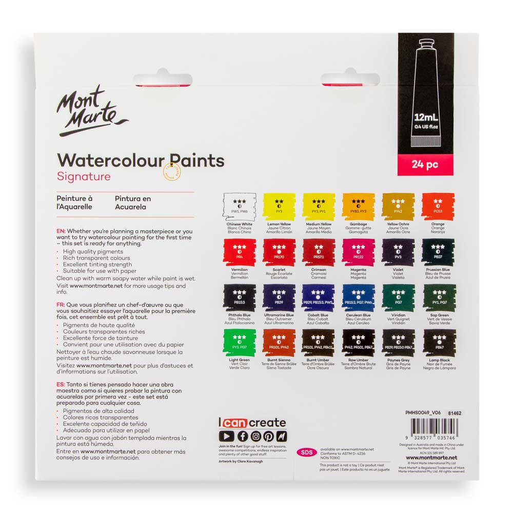 Watercolour Paints Signature 24pc x 12ml (0.4 US fl.oz) - Image 4