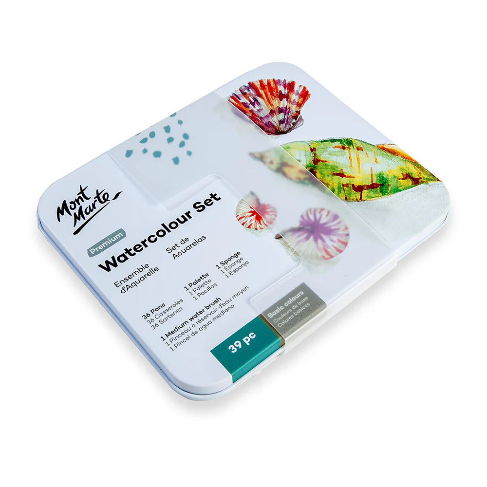 Watercolour Set in Tin Premium 39pc - Image 3