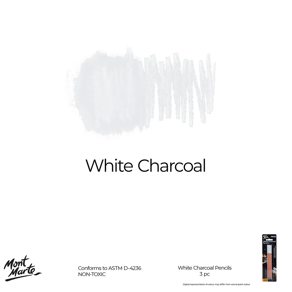 White Charcoal Pencils Signature 3pc - Image 11